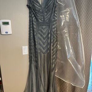Mori Lee Sophisticated Gray Dress